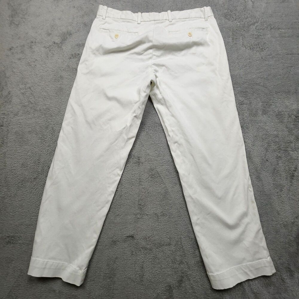 Ralph Lauren Sport Womens 10 White Chino Pants Straight Leg Flat Front Casual - Picture 5 of 9